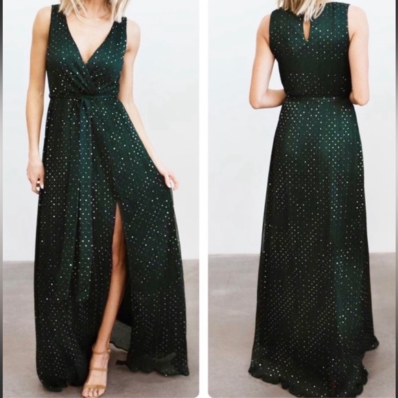 Baltic Born Dresses & Skirts - Brand new Baltic Born emerald green Helen tank dress with sparkles.